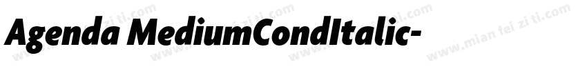 Agenda MediumCondItalic字体转换